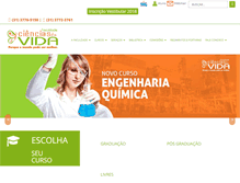 Tablet Screenshot of faculdadecienciasdavida.com.br